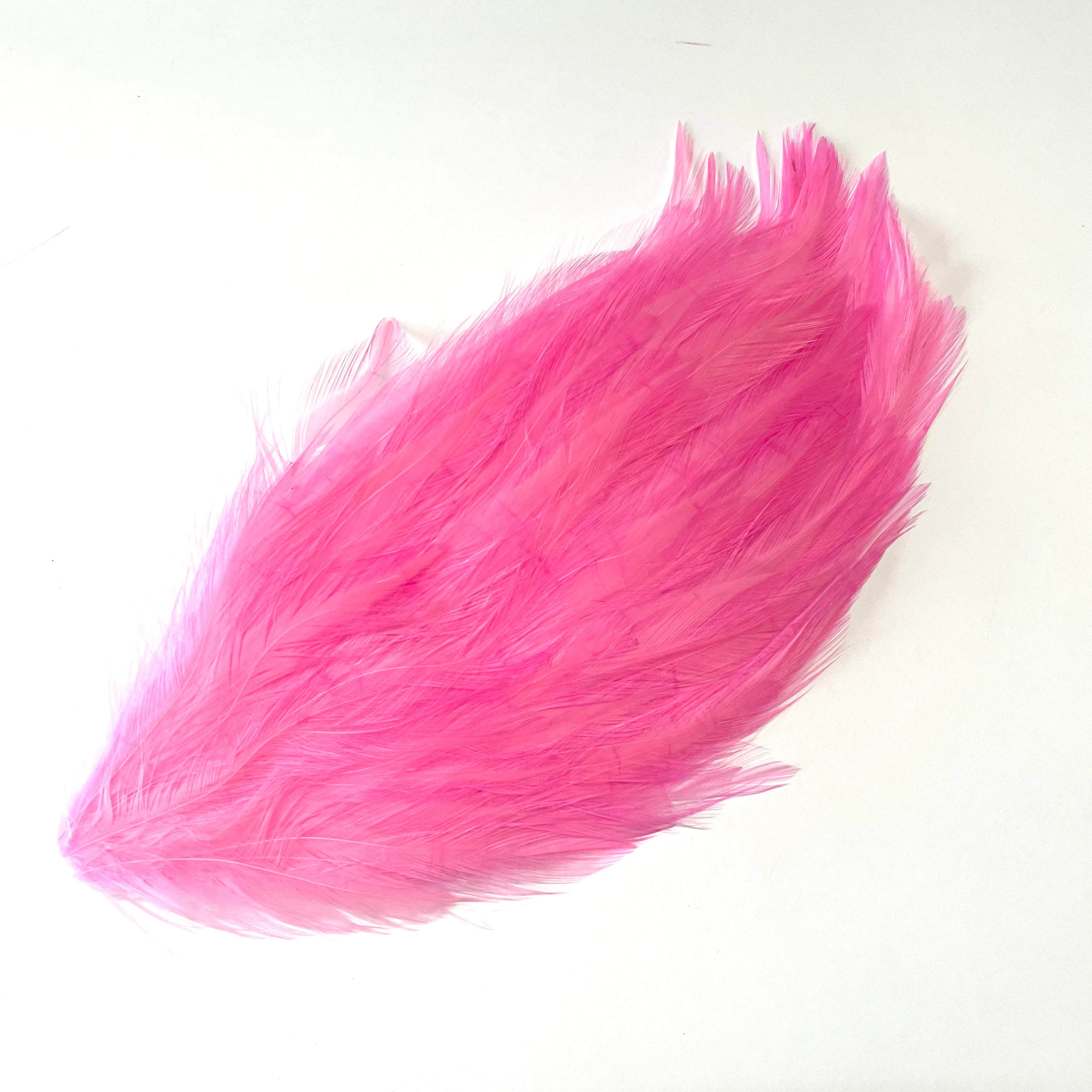 Coque Hackle Feather Pad - Hot Pink