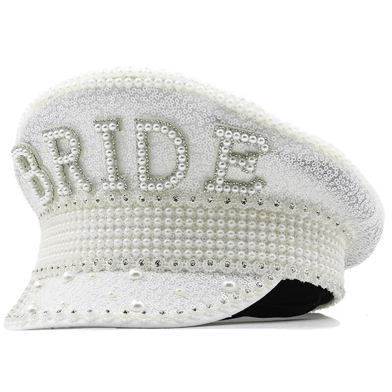 Pearl & Sequin Bridal Bride to Be Hens Festival Hat - Style 4