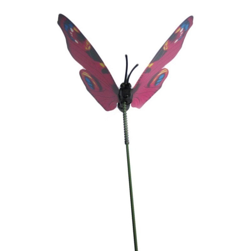 Fairy Garden Terrarium Plastic Butterflies on Wire Assorted Colours x 5 pcs