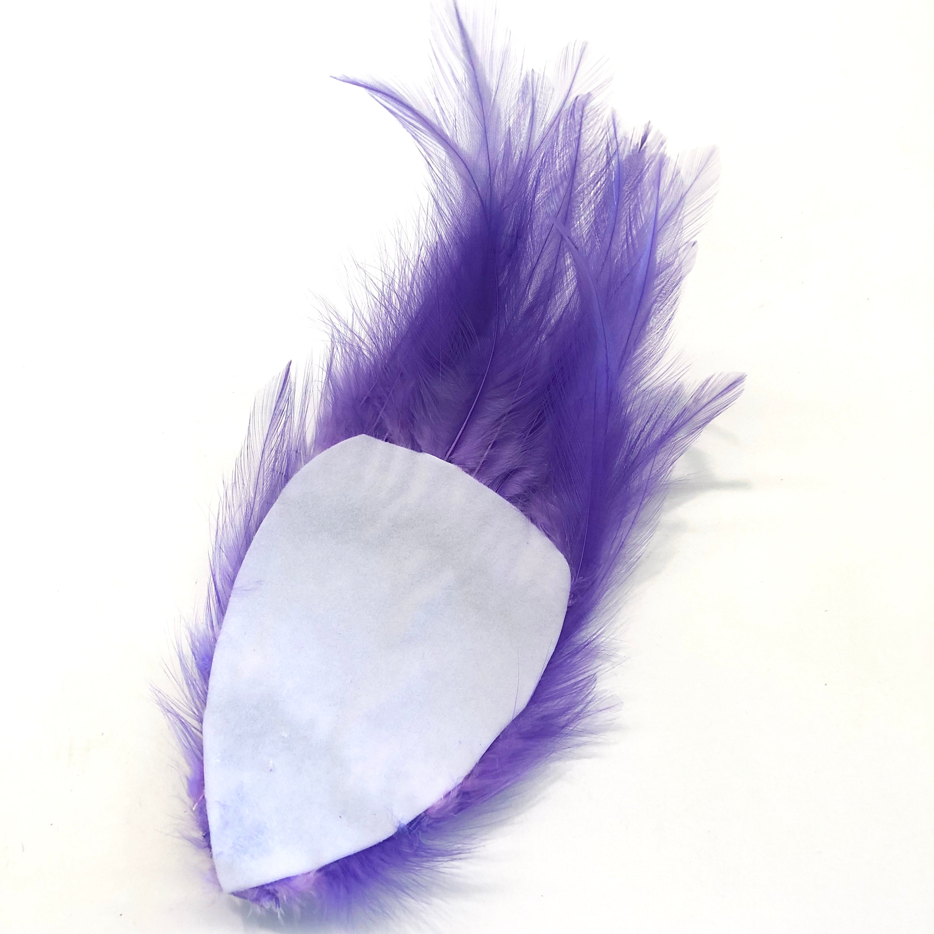 Coque Hackle Feather Pad - Purple