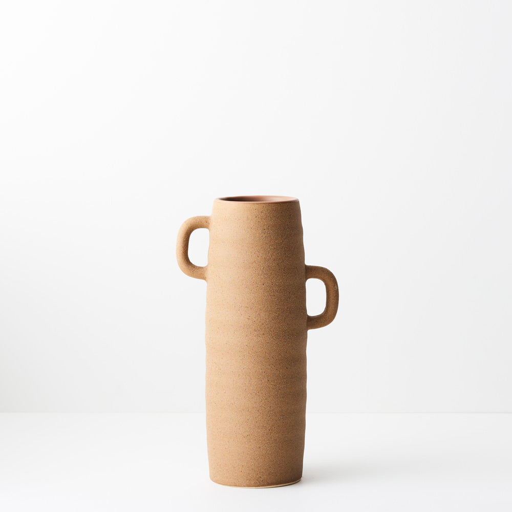 Ceramic Mona Vase (25.5cmH x 14.5cmD) - Cinnamon