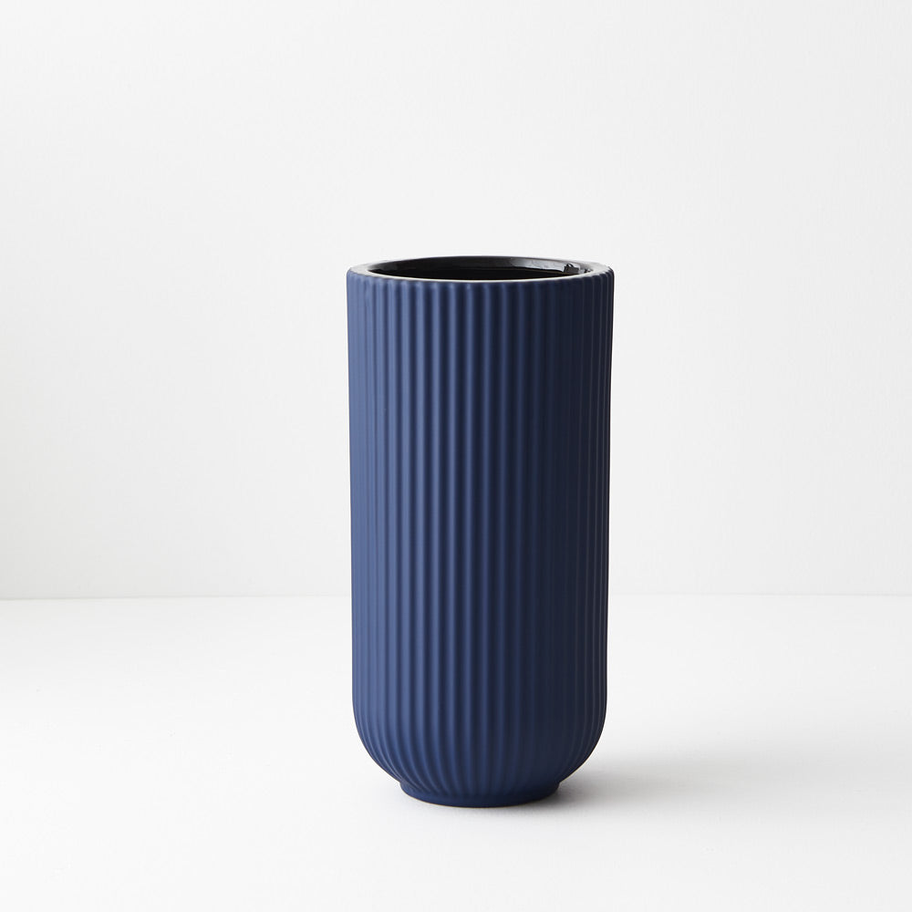 Ceramic Vase Annix (24cmHx12cmD) - Cobalt Blue