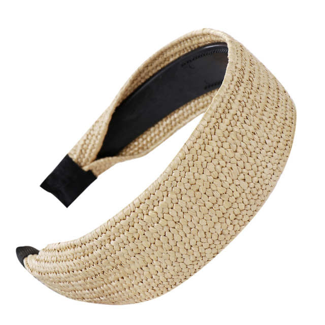 Woven Natural Rattan Headband Style 3 - Natural