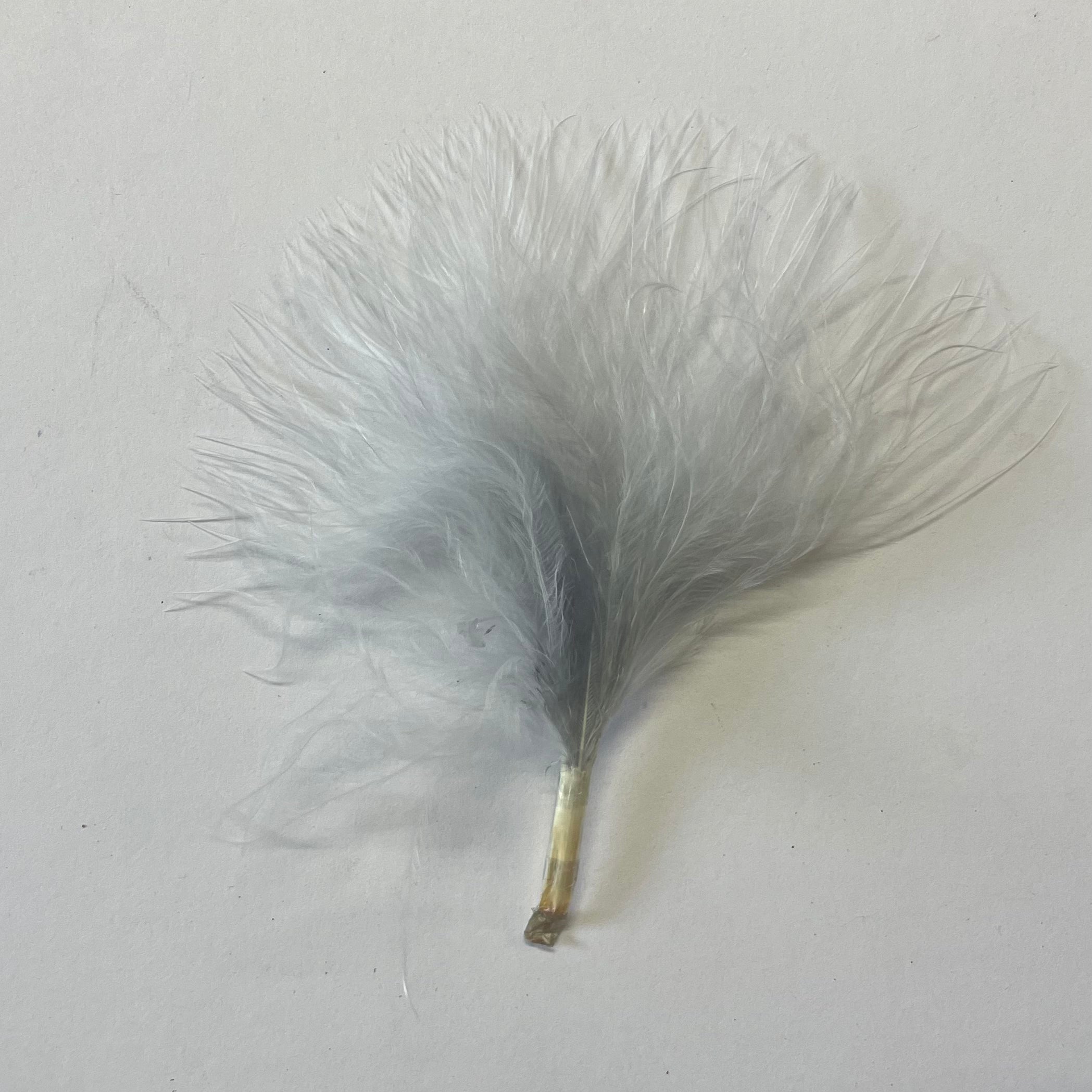 Itty Bitty Marabou Feather Plumage Pack 10 grams - Grey Silver