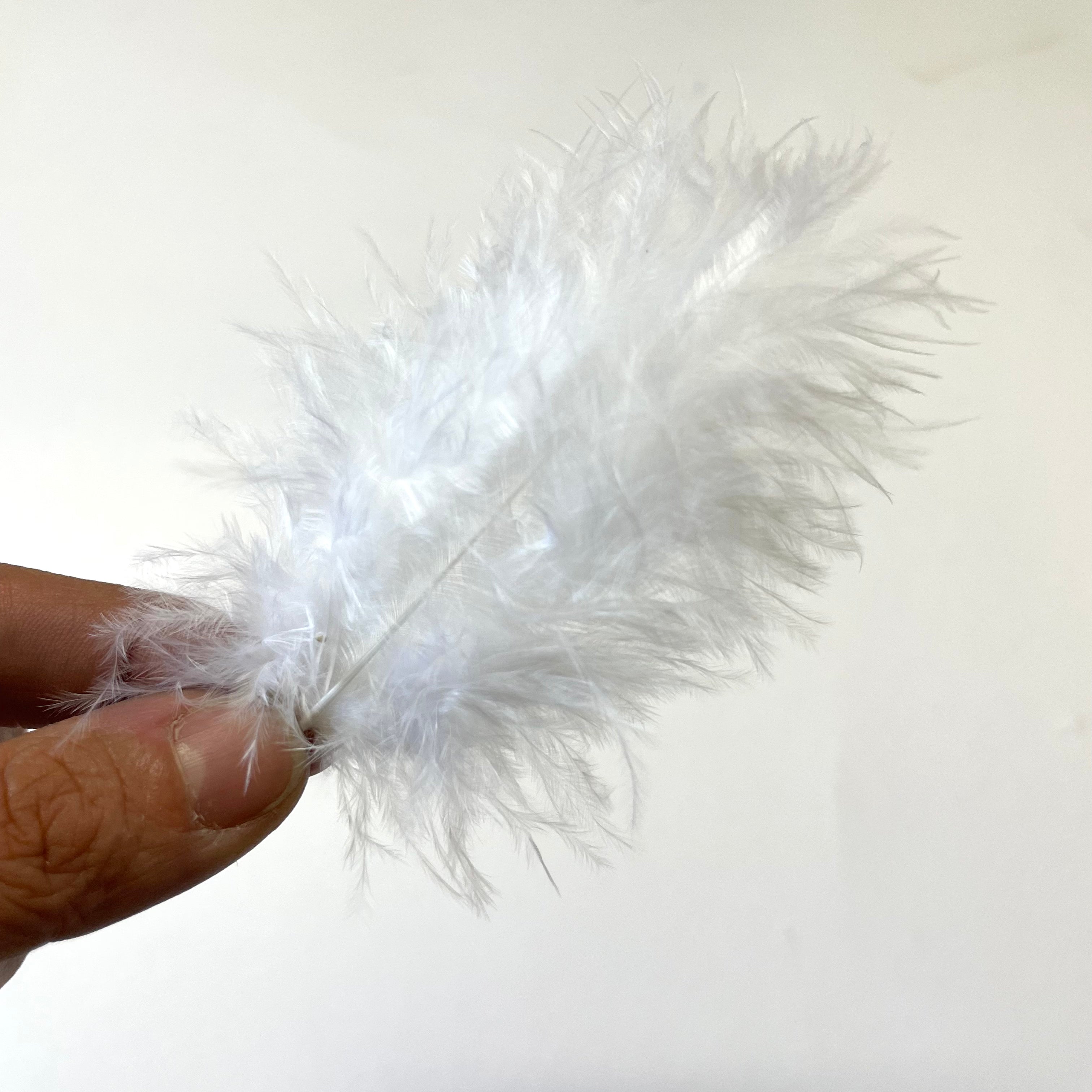 Fluffy Marabou Feather Plumage Pack 10 grams - White