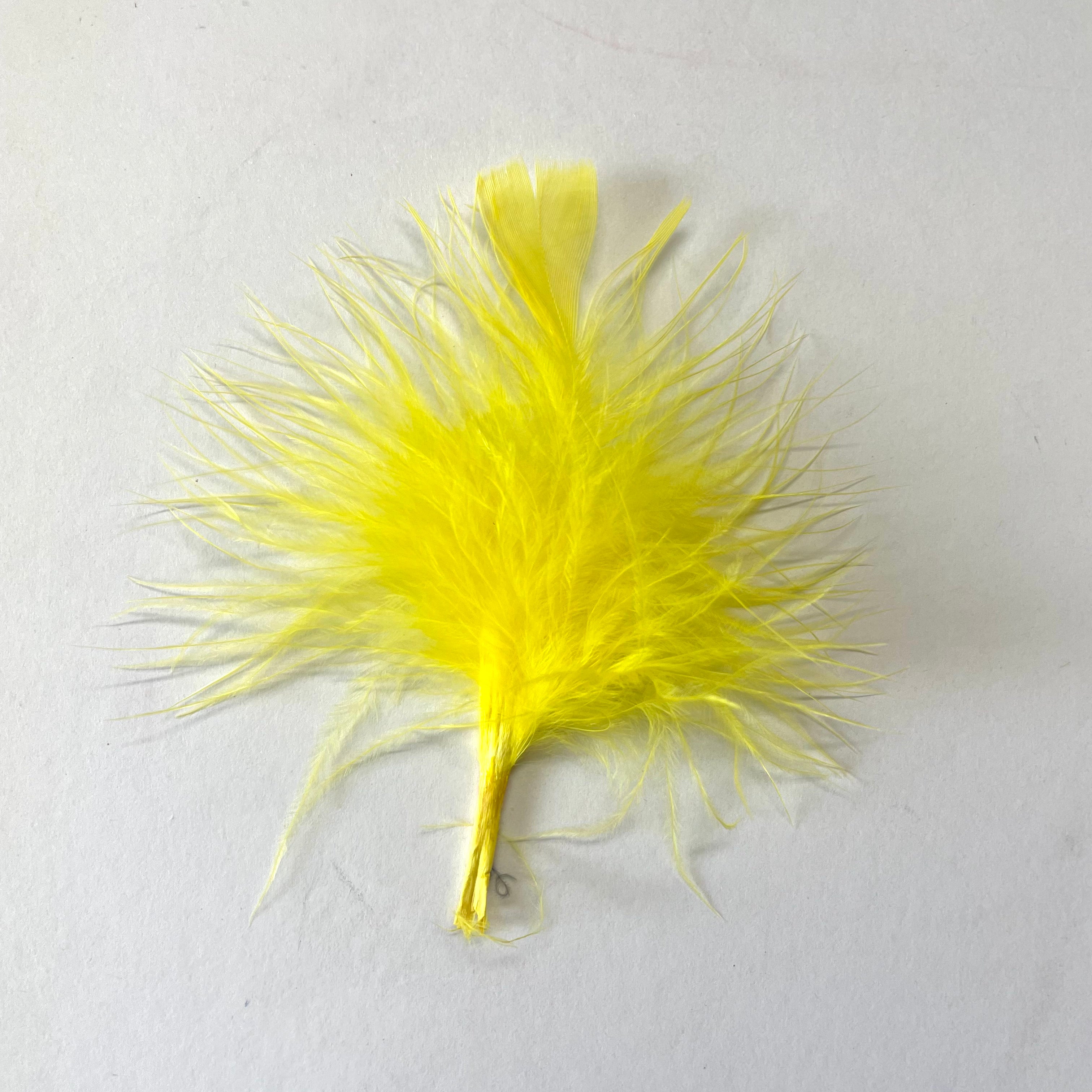 Itty Bitty Marabou Feather Plumage Pack 10 grams - Yellow