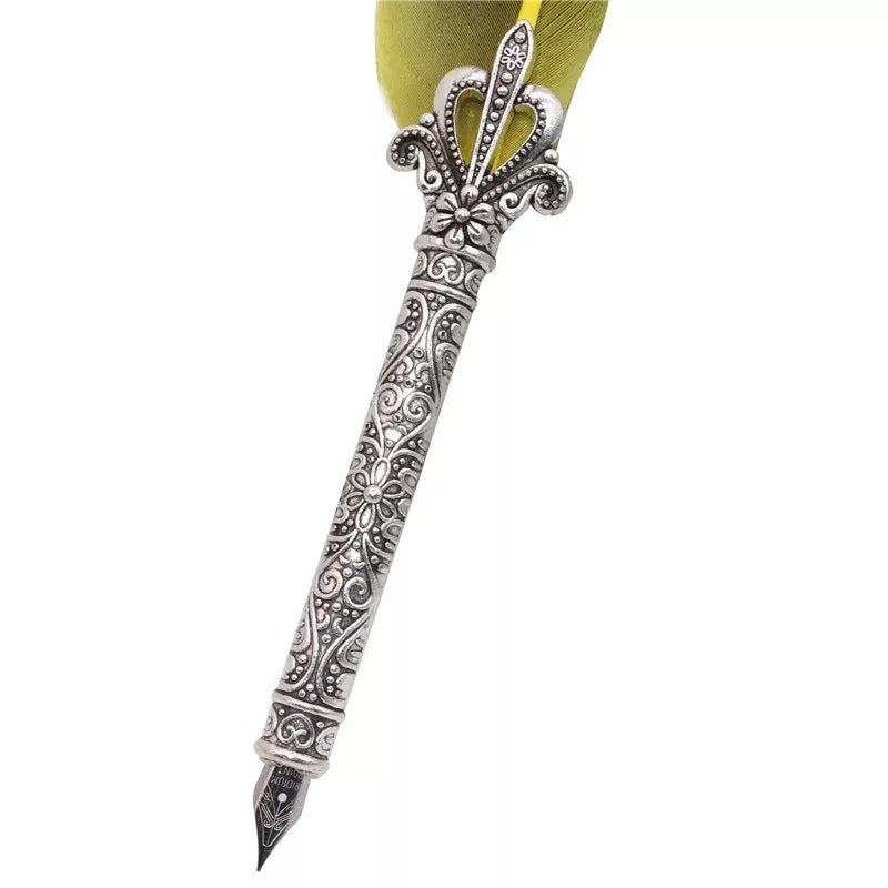 Yellow Goose Retro Feather Calligraphy Dip Quill Pen