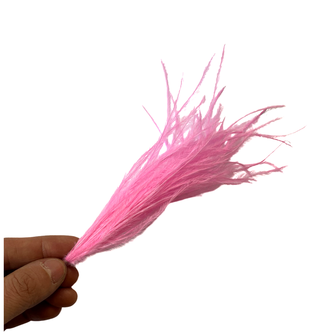 Ostrich Feather Pincher - Hot Pink