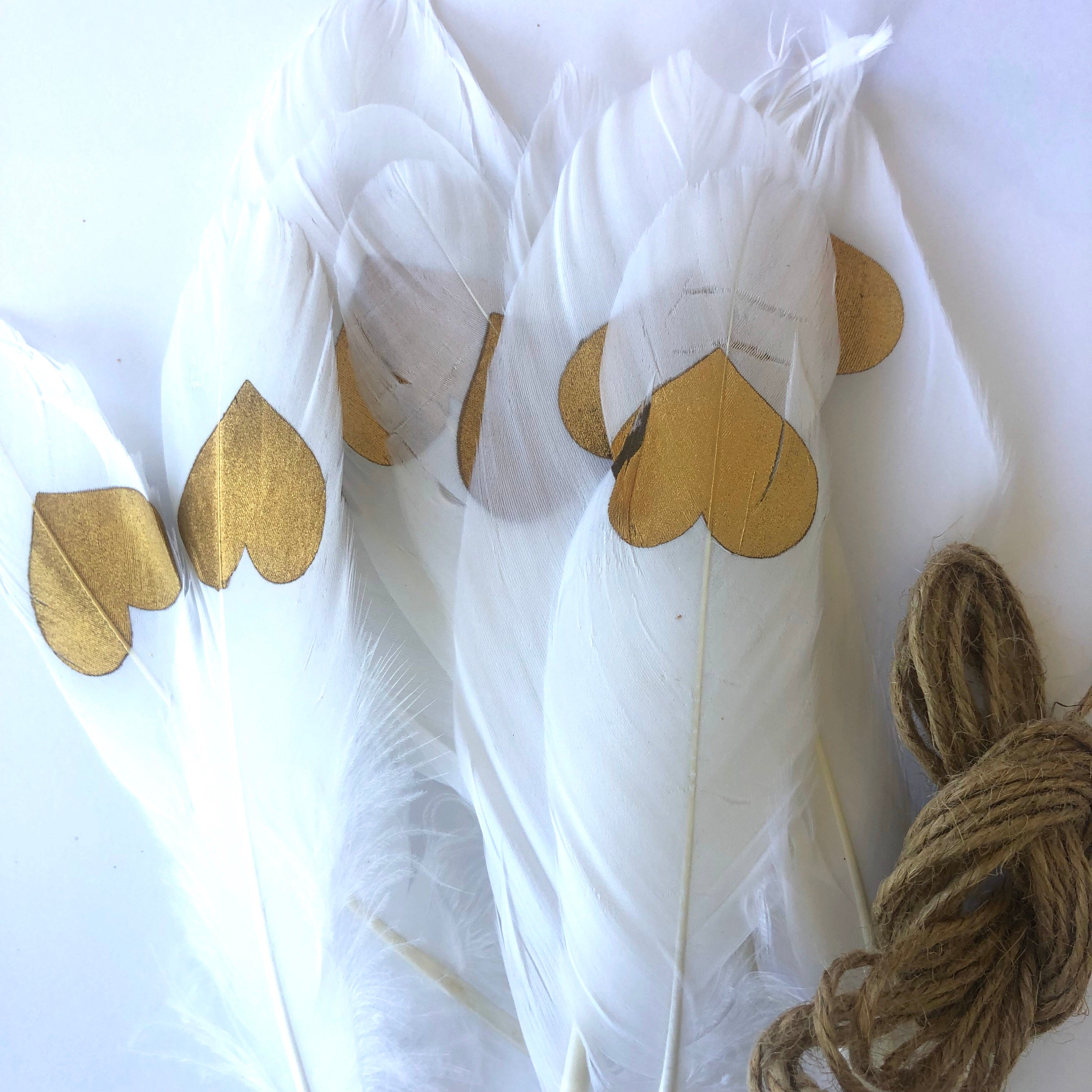 Goose Nagoire Printed White Feather Garland Wall Hanging Bunting - Style 35