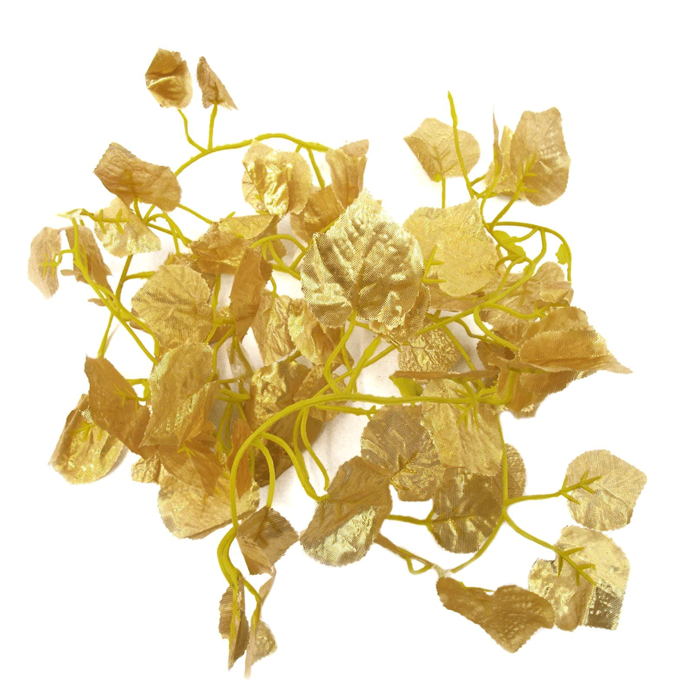 Artificial IVY Leaf Garland Metallic Gold - Style 6