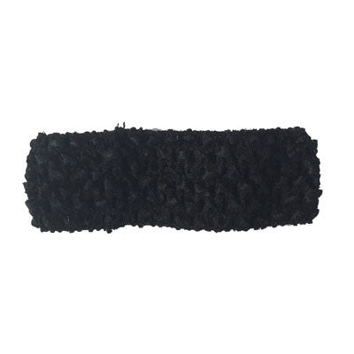 Black 1 1/2" crochet headband