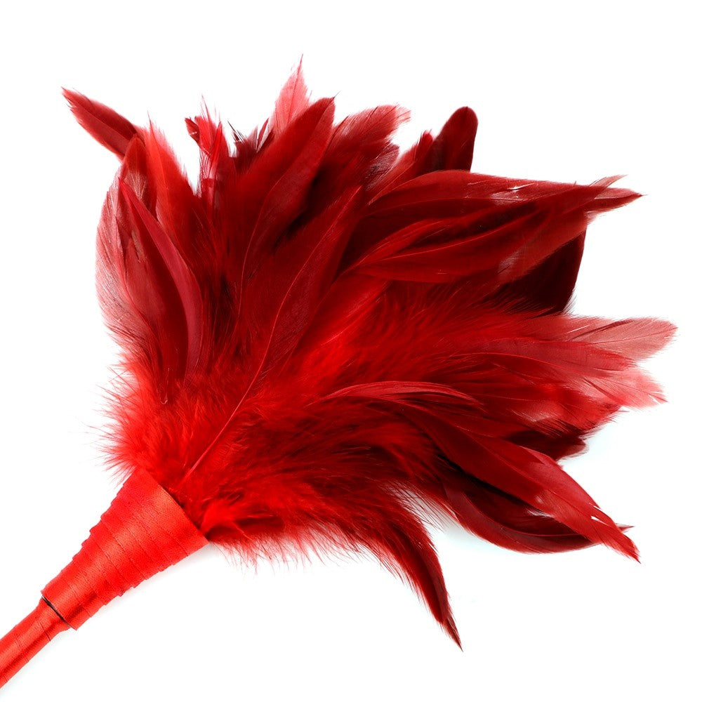 Red Erotic Duster Hot Tease Feather Tickler
