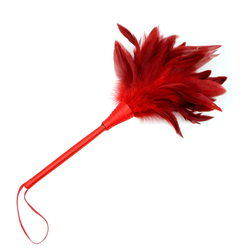 Red Erotic Duster Hot Tease Feather Tickler