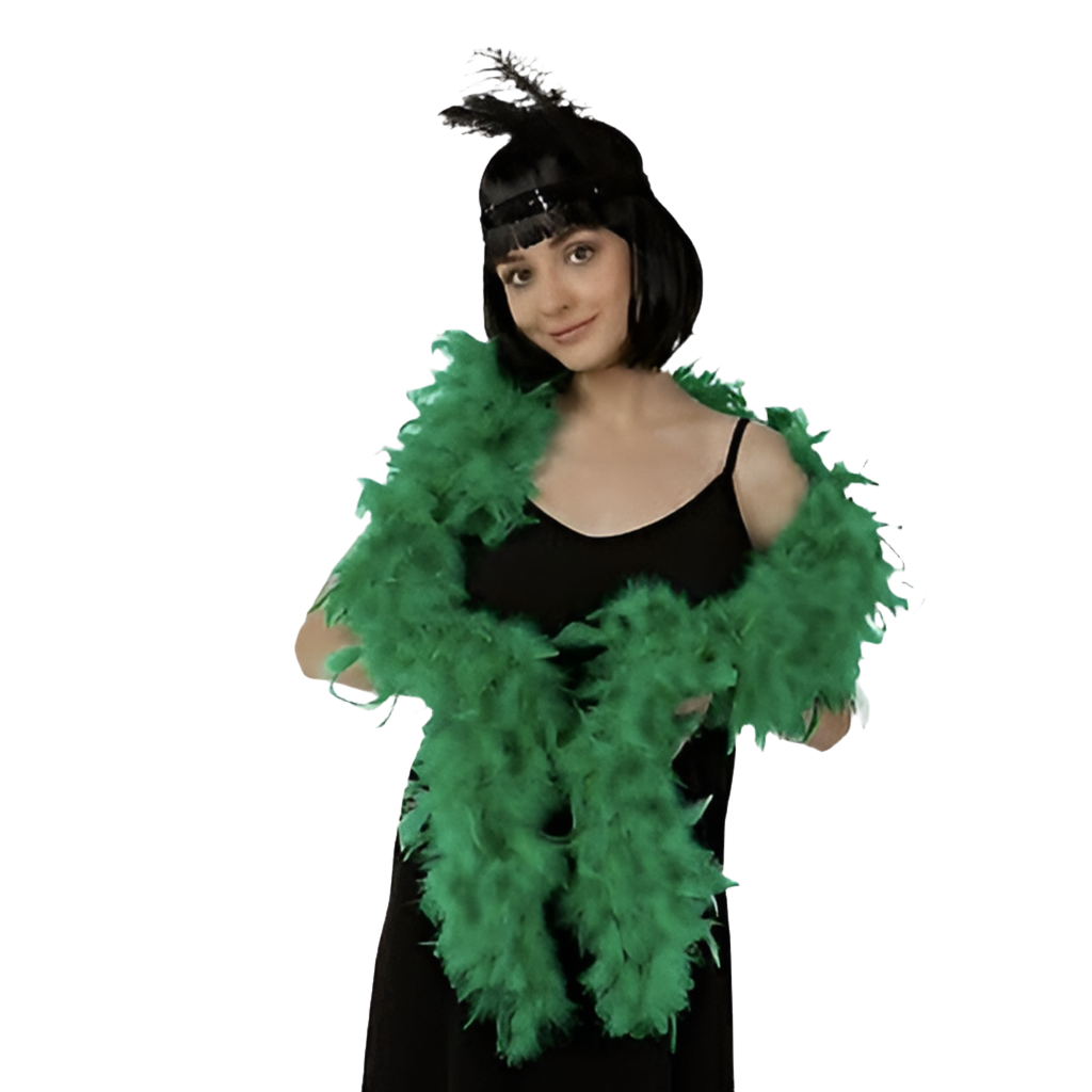 Turkey Chandelle Feather Boa 65 gram - Green