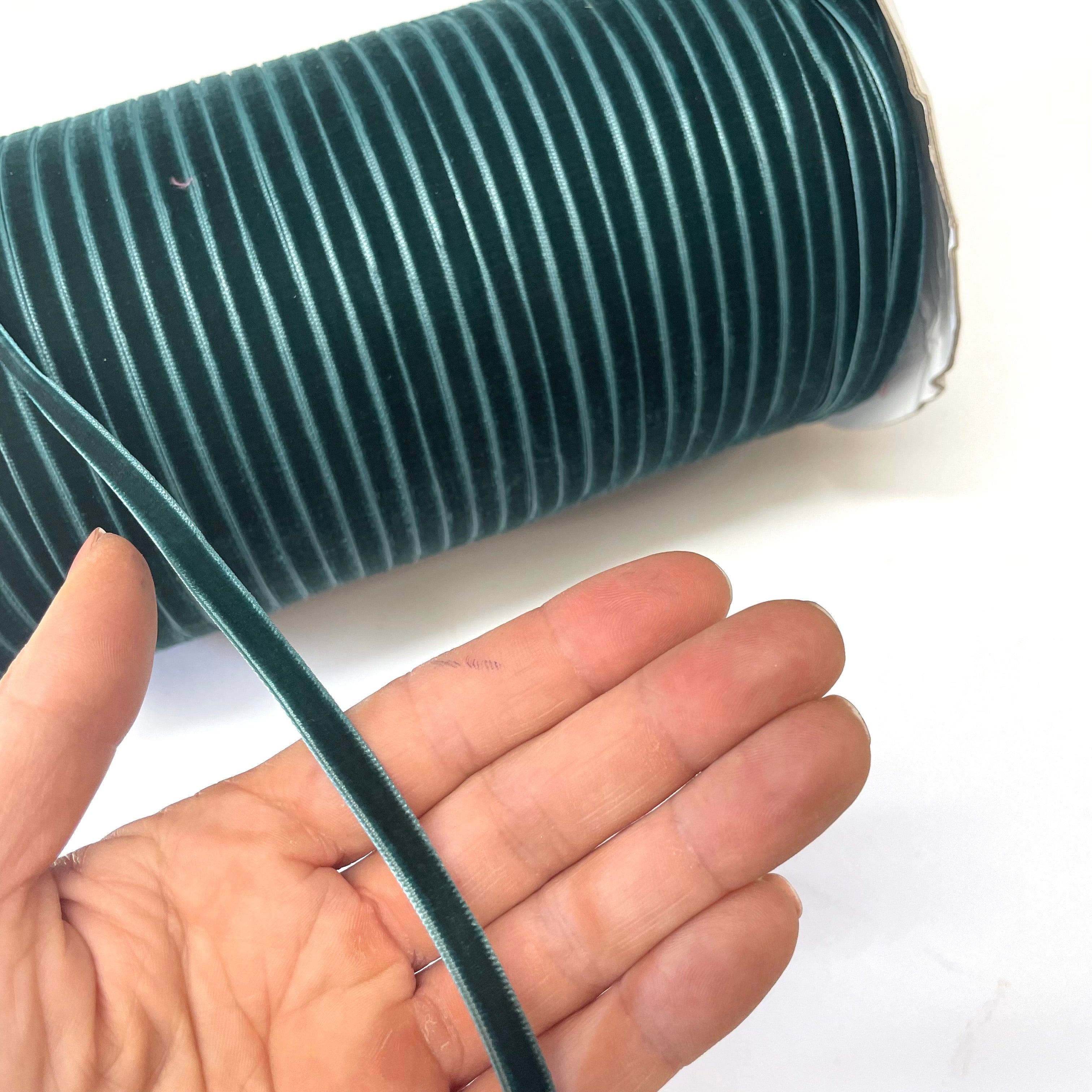 Velvet Single Face 6mm Soft Ribbon per 10 mtrs - Teal – Feather.com.au