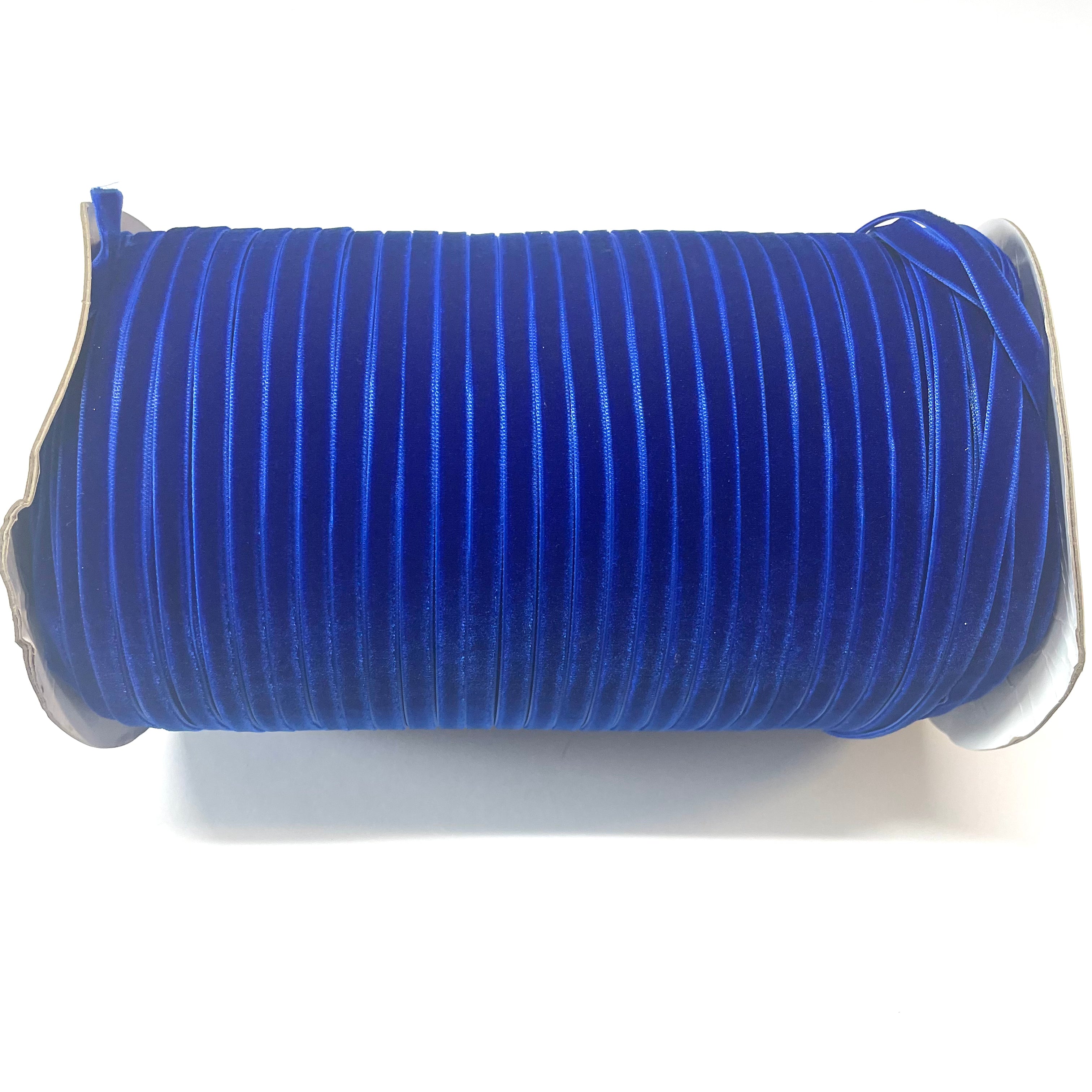 Velvet Single Face 6mm Soft Ribbon per 10 mtrs - Royal Blue – Feather ...
