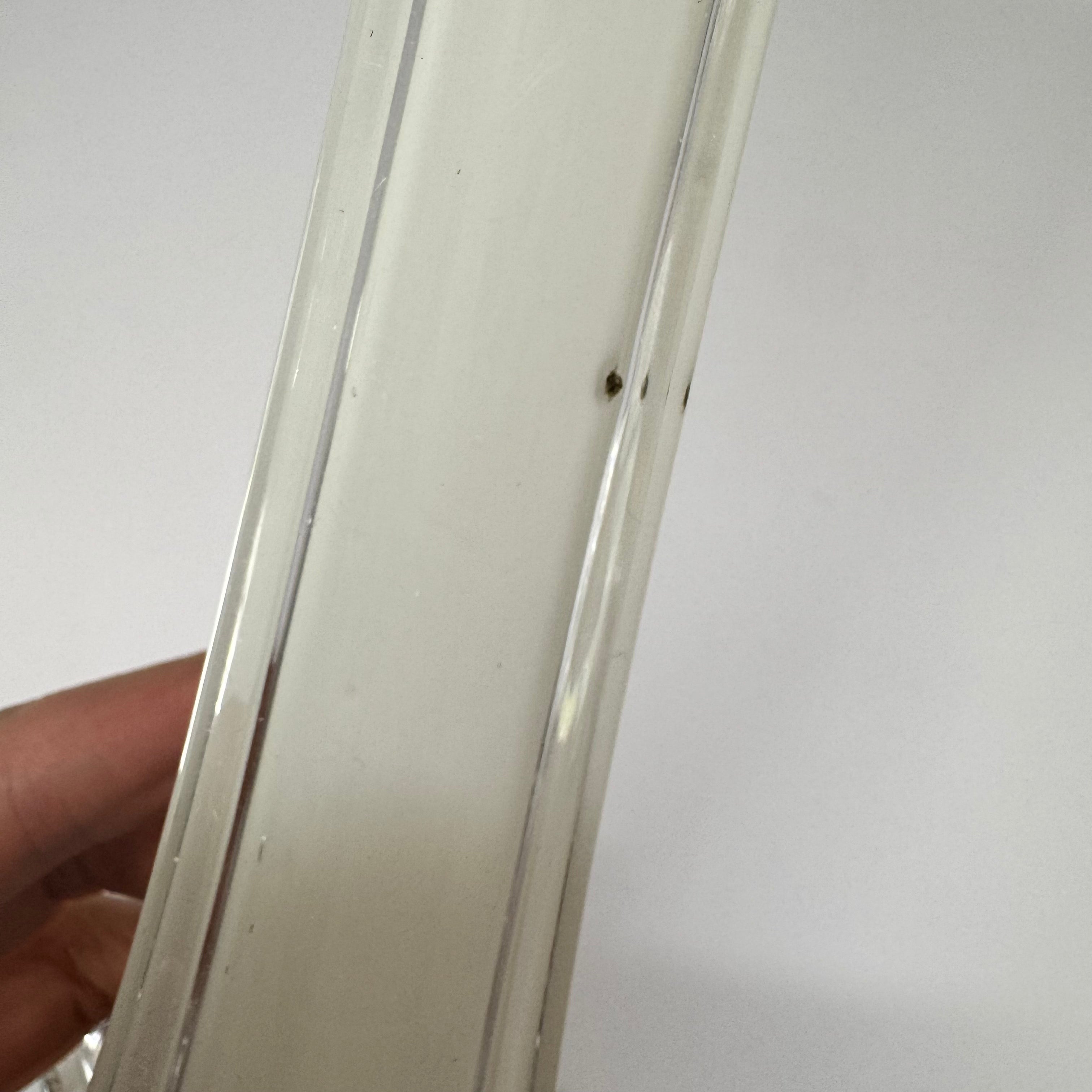 Eiffel Tower Glass Wedding Vase 16" (40cm) - White DEFECT