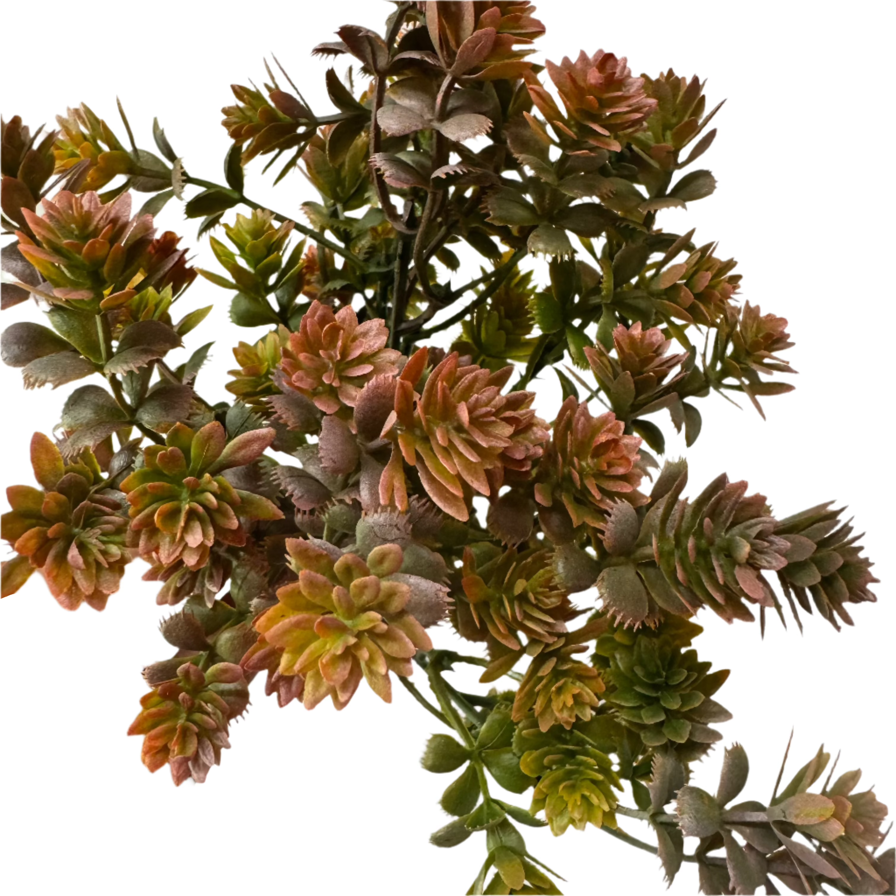 Artificial Succulent Leaf Greenery Bush - Burgundy