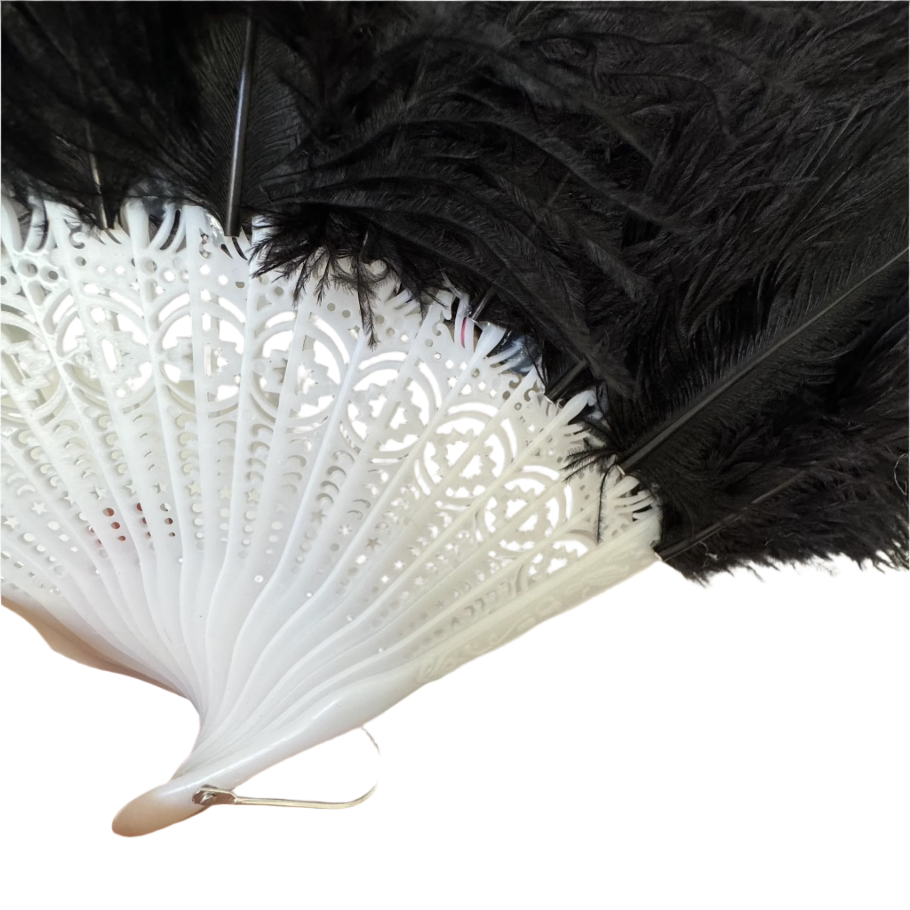 Costume Dance Ostrich Feather Fan - Classic