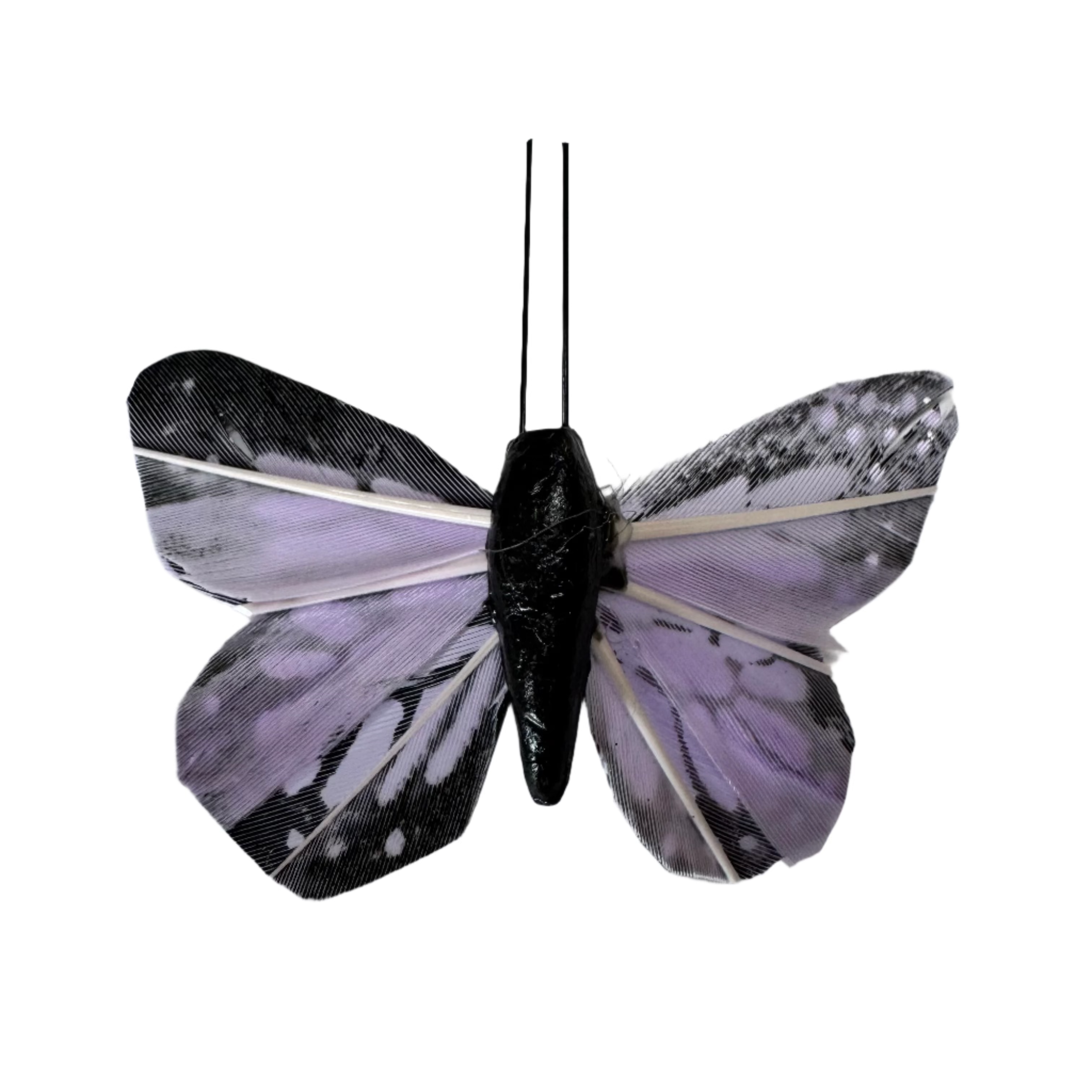 Feather Butterflies 5 Pack - Small Lilac Monarch