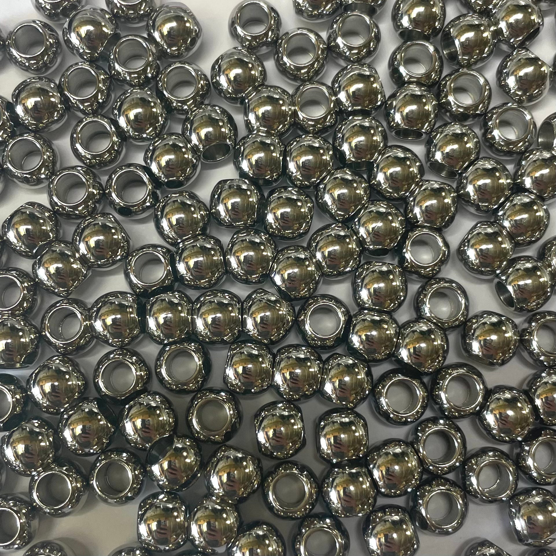 Stainless Steel Beads 8mm x 10 pcs - Crome