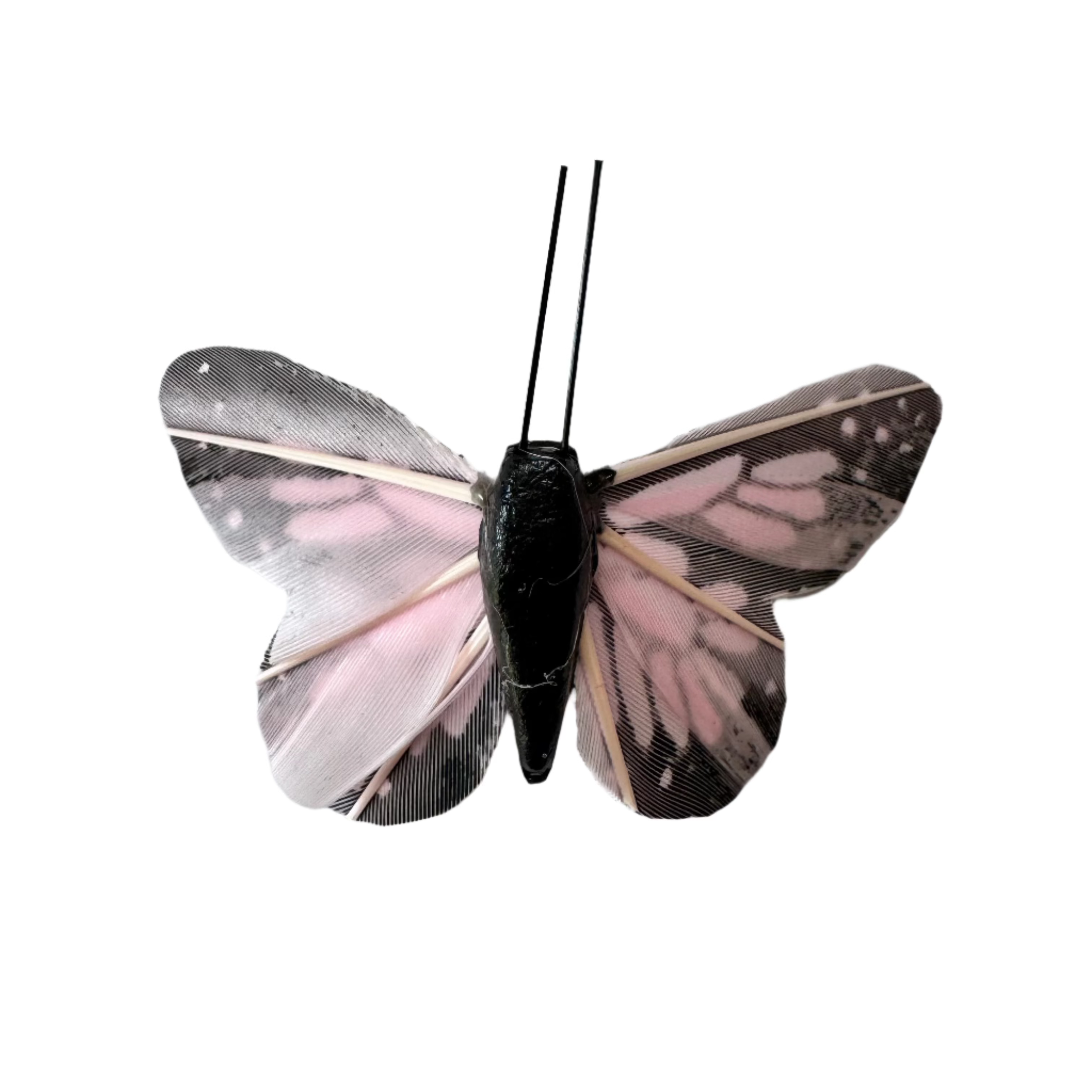 Feather Butterflies 5 Pack - Small Pink Monarch