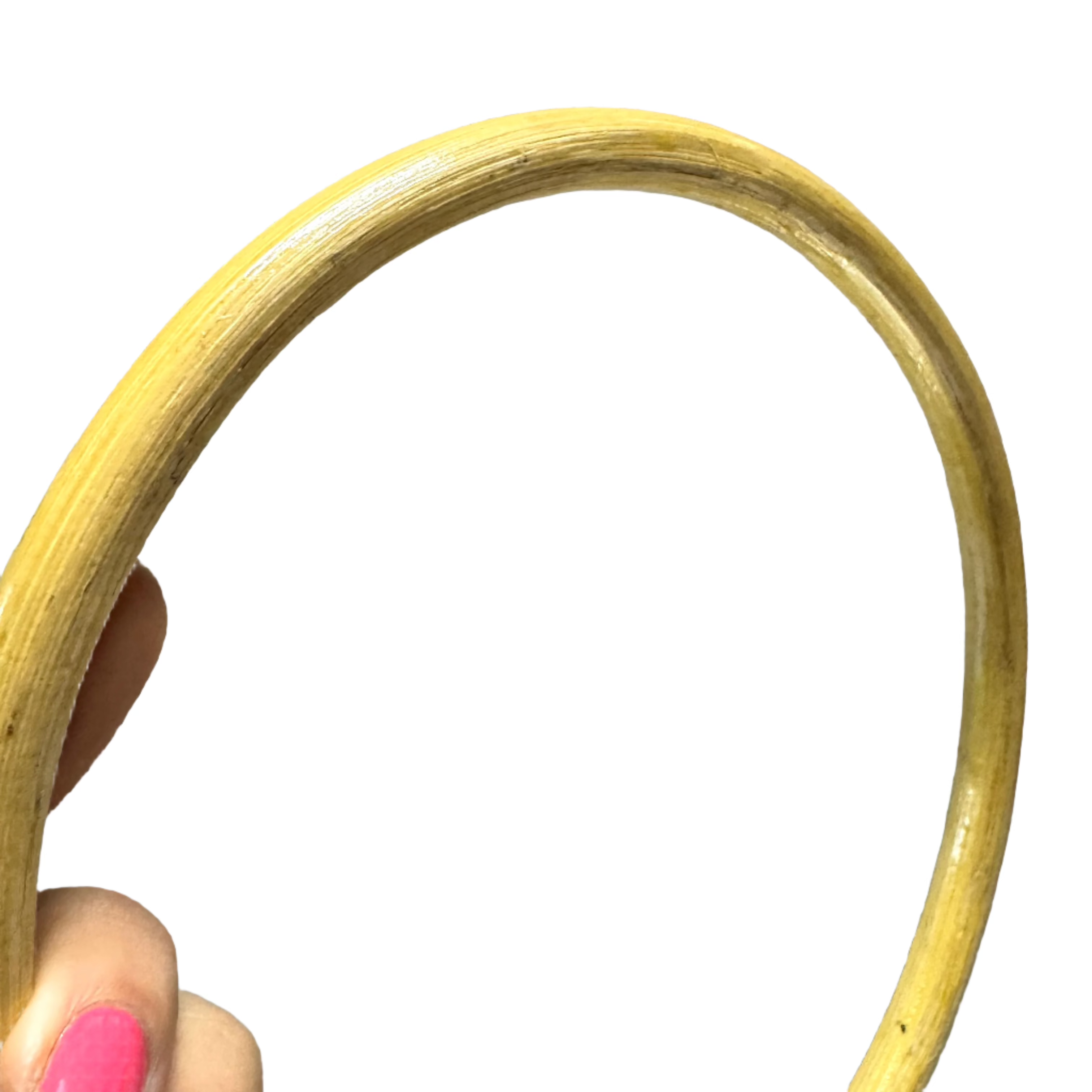 Wooden Natural Rattan Hoop Ring Dreamcatcher Craft - 6.5"