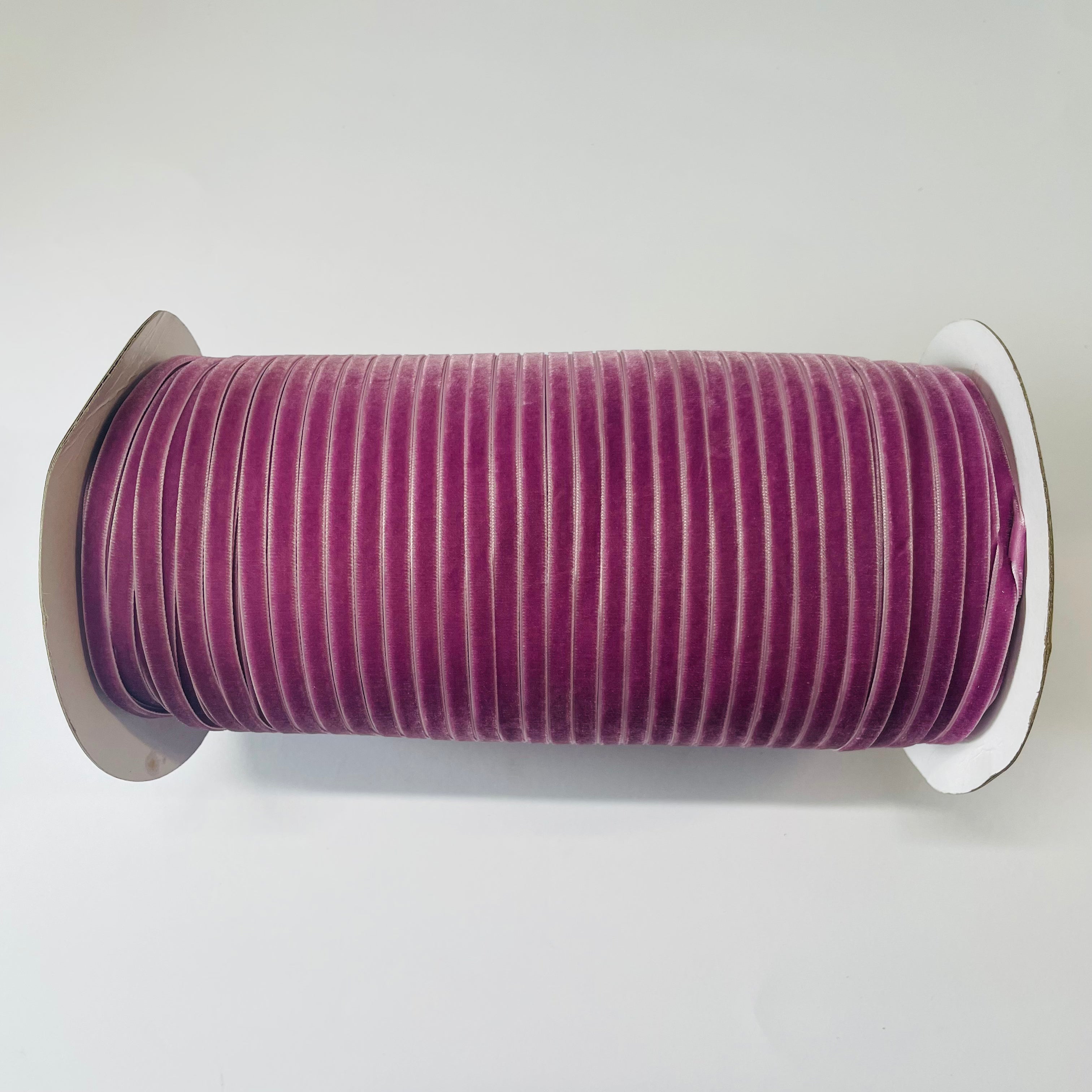 Velvet Single Face 6mm Soft Ribbon per 10 mtrs - Mauve Pink