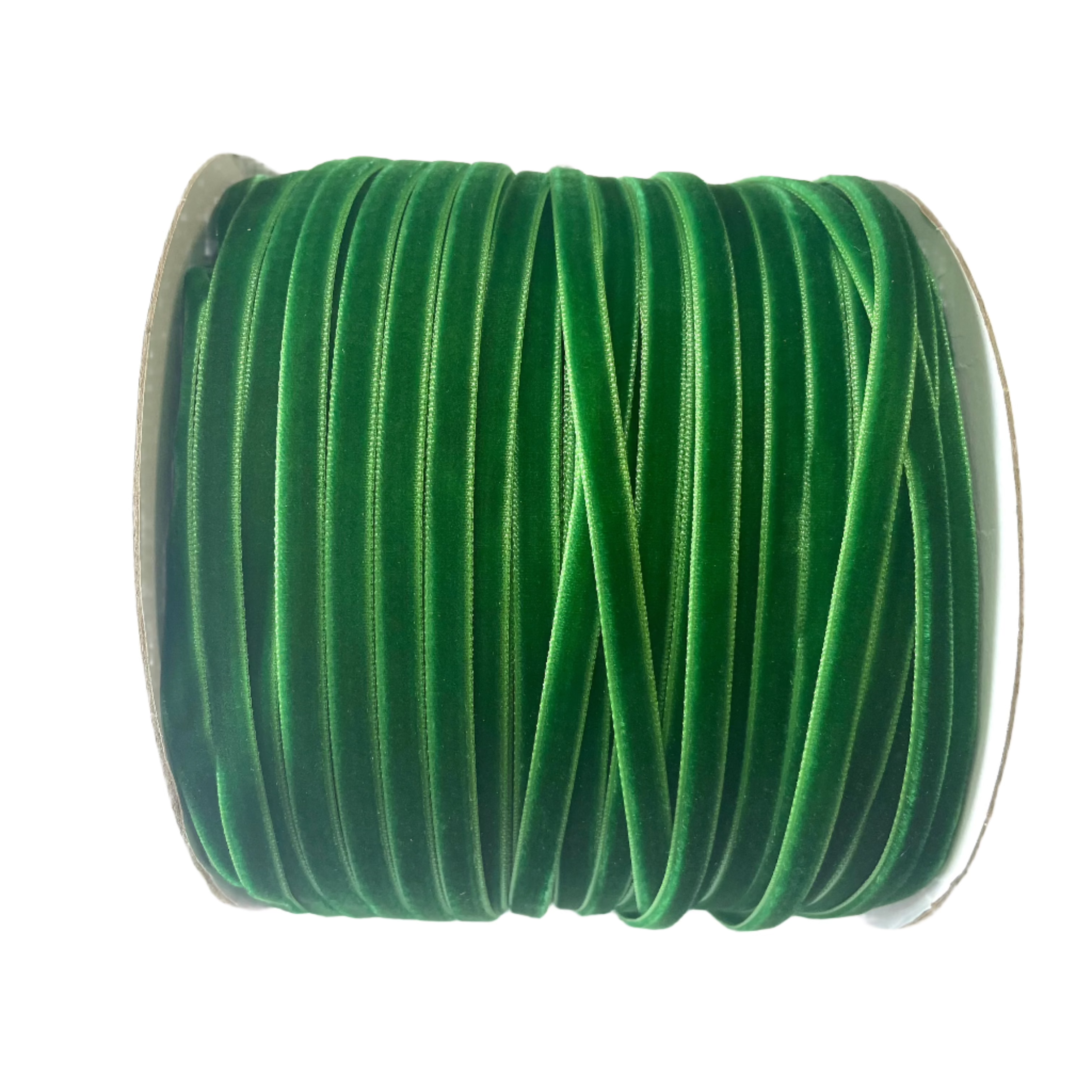 Velvet Single Face 6mm Soft Ribbon per 10 mtrs - Green – Feather.com.au