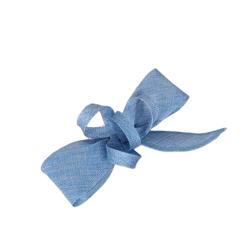 Sinamay Bow Headband Fascinator - Light Blue