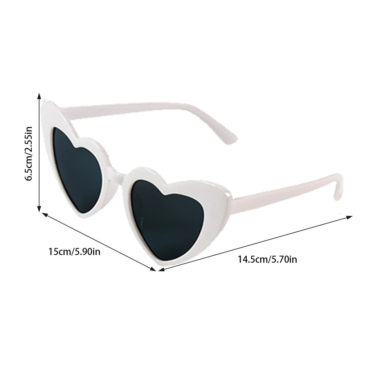 Bride to Be Bach Bachelorette Love Heart Sunglasses White