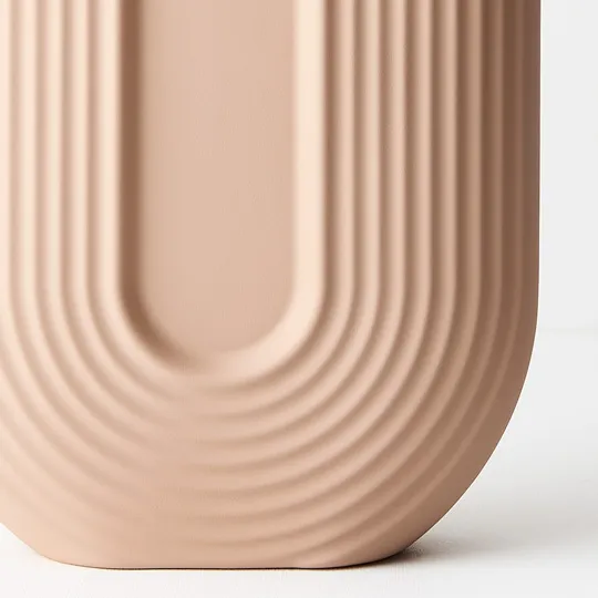 Ceramic Harpio Vase (23cmL x 30cmH) - Nude