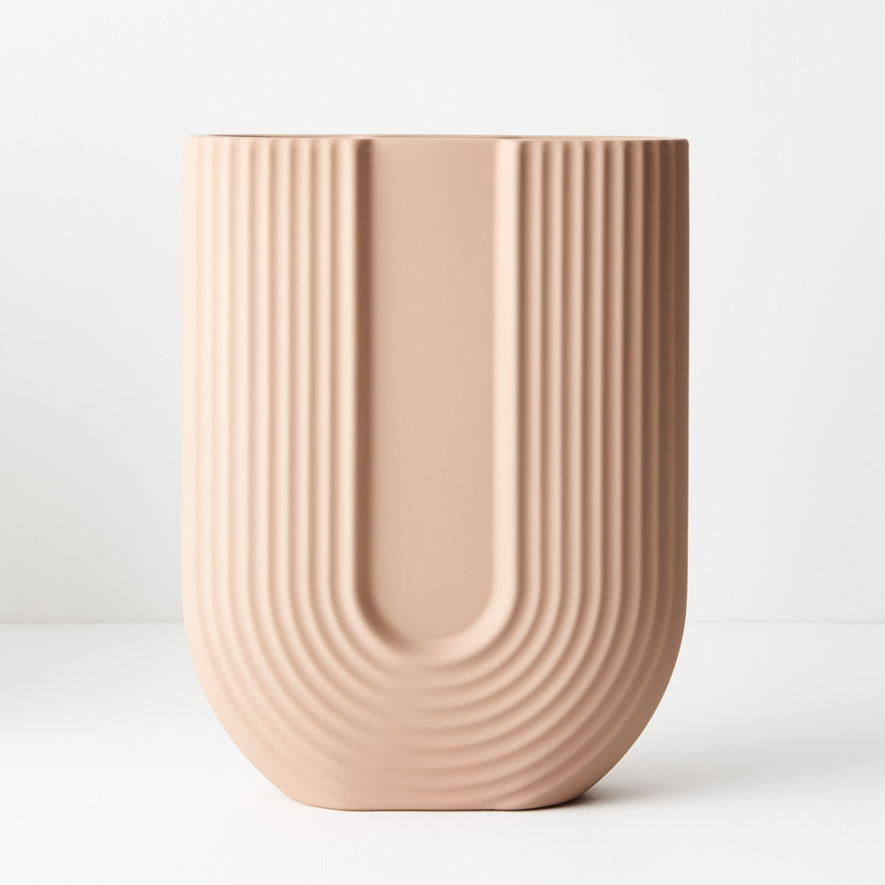 Ceramic Harpio Vase (23cmL x 30cmH) - Nude