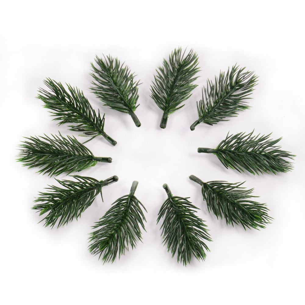 Artificial Christmas Pine Needle Picks x 10 pcs - Green (Style 2)