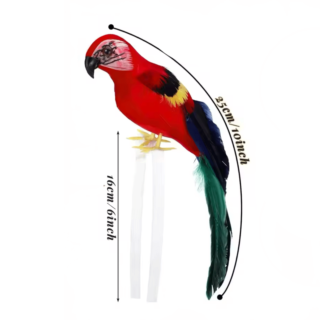 Artificial Lifelike Parrot Foam Feather Pirate Bird with Strap