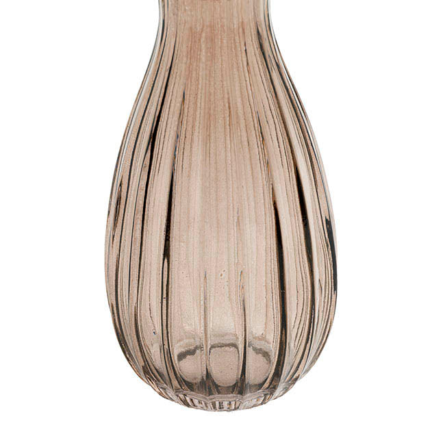 Glass Vintage Bottle Cafe Bud Vase (7x14.5cmH) Dark Brown