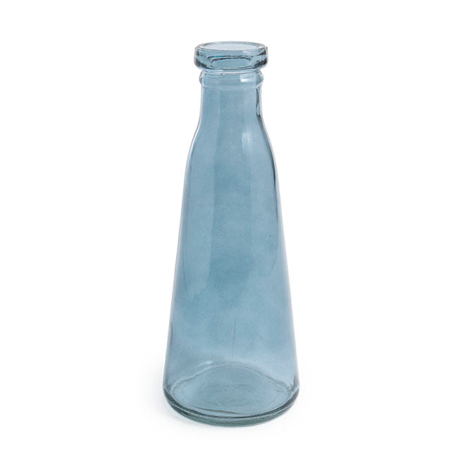 Glass Vintage Evelyn Bottle Bud Vase (8.5x22.5cmH) French Blue