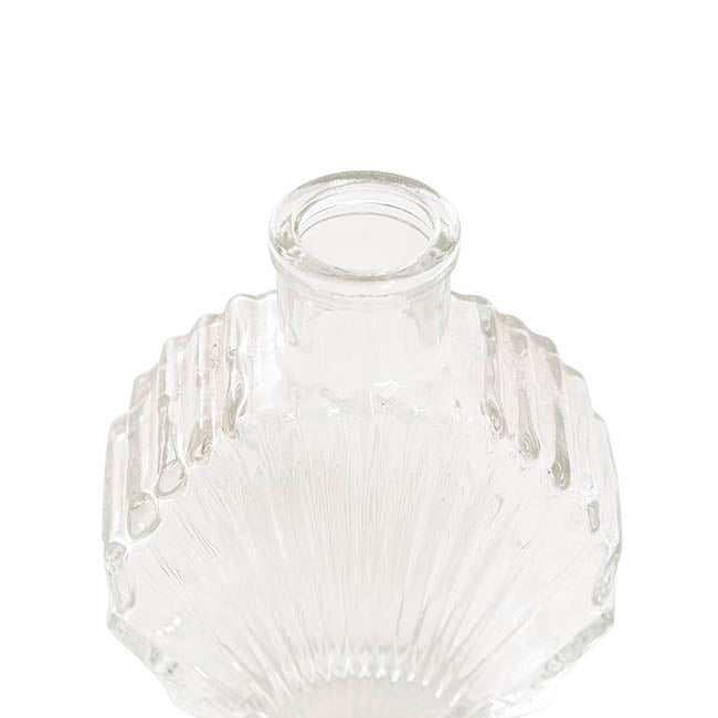Glass Shell Shaped Bottle Vase (8x3.5x10.8cmH) Clear