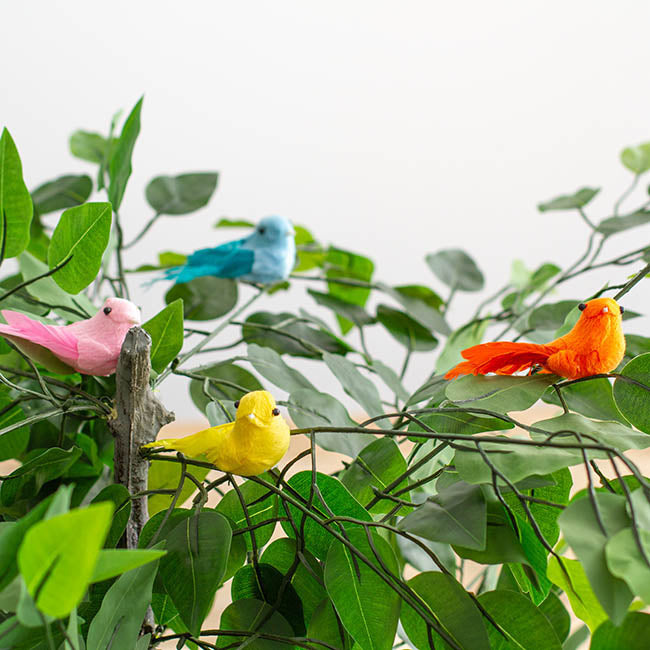 Artificial Realistic Decorative Colourful Foam Feather Birds x 10pcs (Style 6)
