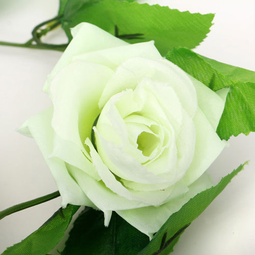 Artificial Silk Flower Rose Garland - Ivory