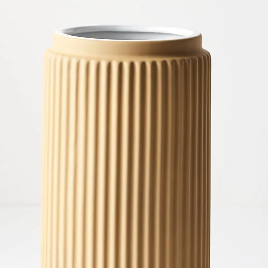 Ceramic Vase Culotta (25cmHx12.5cmD) - Mustard