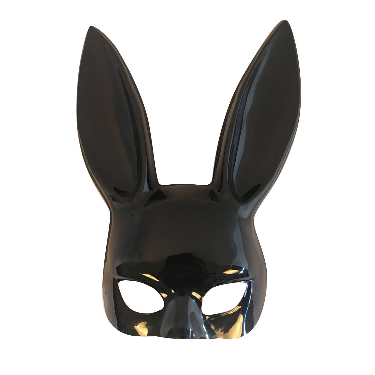 Masquerade Rabbit Masquerade Sexy Playboy Bunny Rabbit Ears Mask - Gloss Black – Feather ...