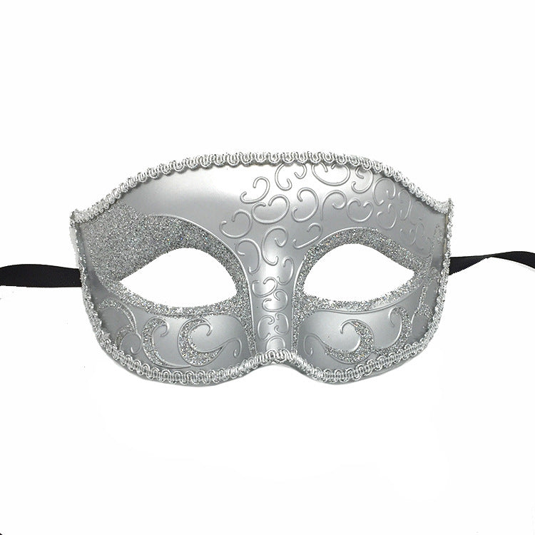 Women Man Sexy Elegant Masquerade Ball Party Mask - Silver ((Style 6))