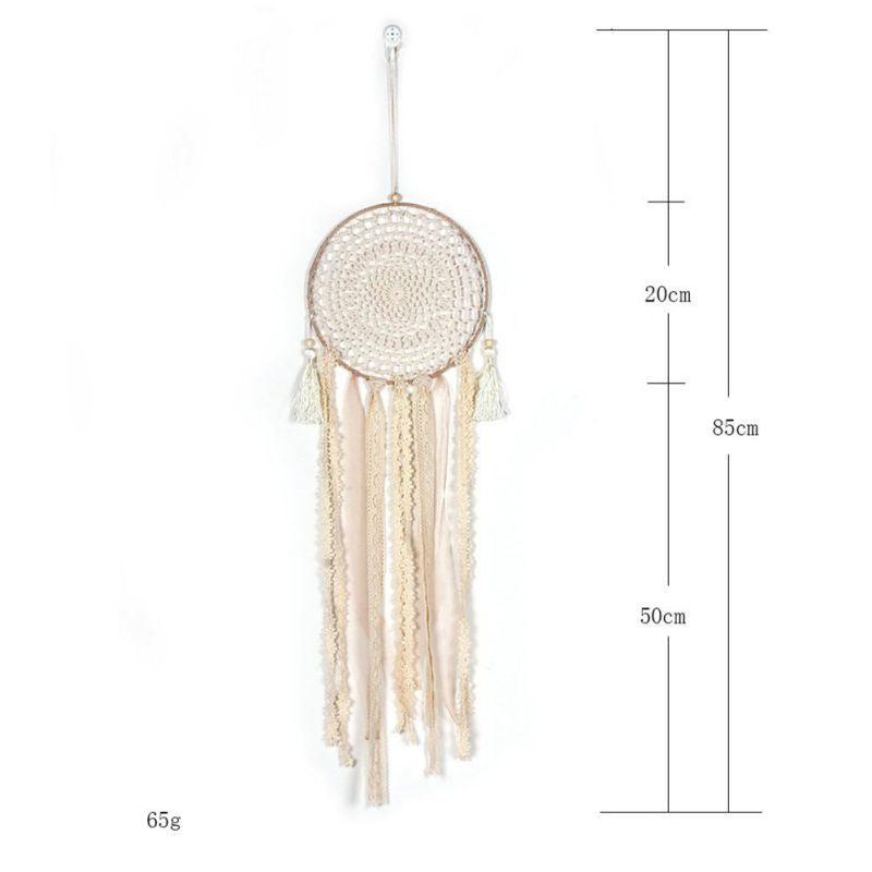 Beige Lace Dreamcatcher with Tassels - Style 2
