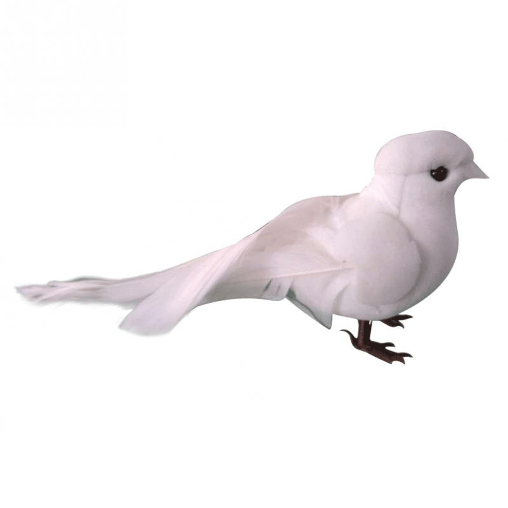 White Dove Feather Wedding Bird - Style 3