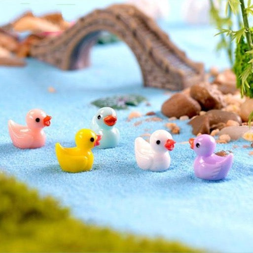 Fairy Garden Terrarium Plastic Miniature Ducks x 5 pcs - Assorted