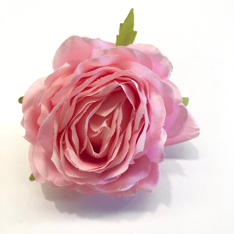 Artificial Silk Flower Head Pink Rose Style 93 1pc