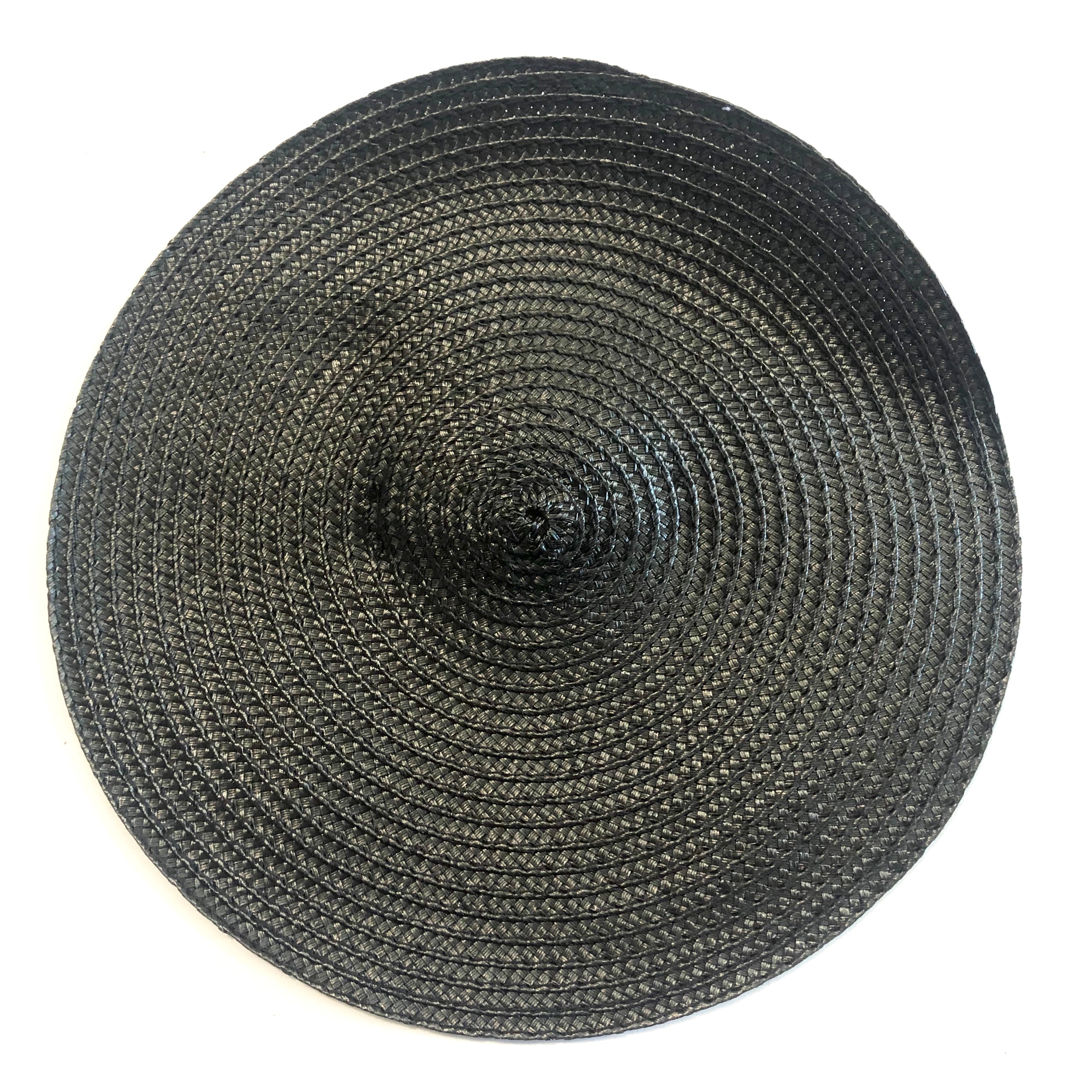 Polybraid 240mm Round Disc Millinery Fascinator Base - Black