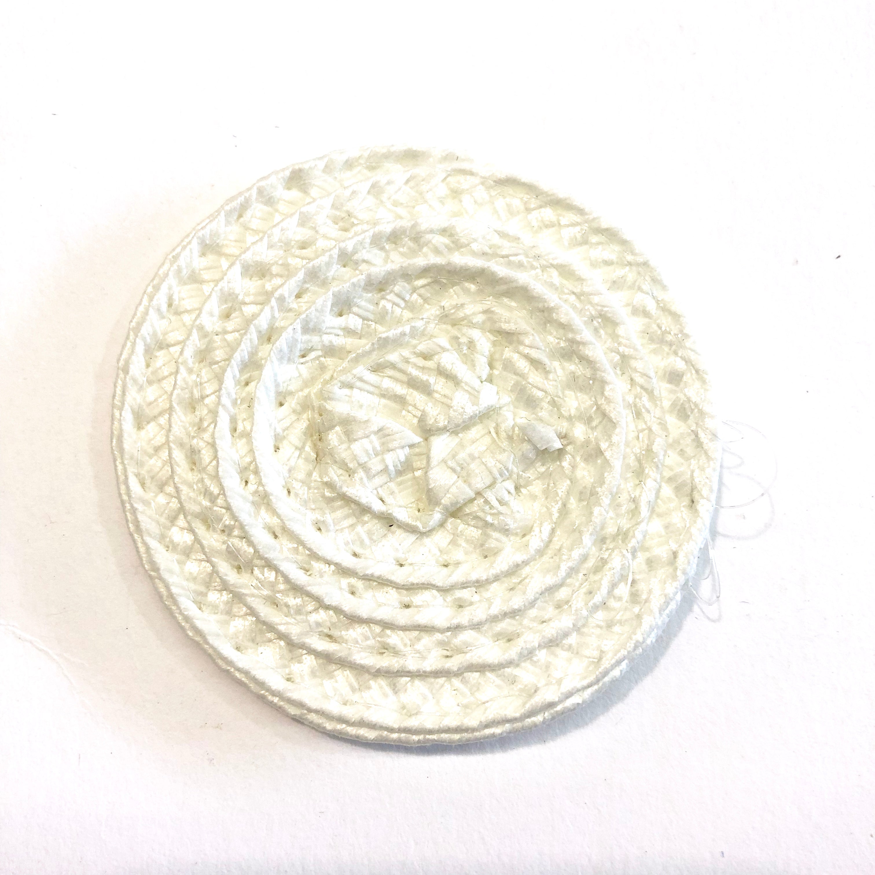Polybraid 50mm Round Disc Millinery Fascinator Base x 10 pcs - White