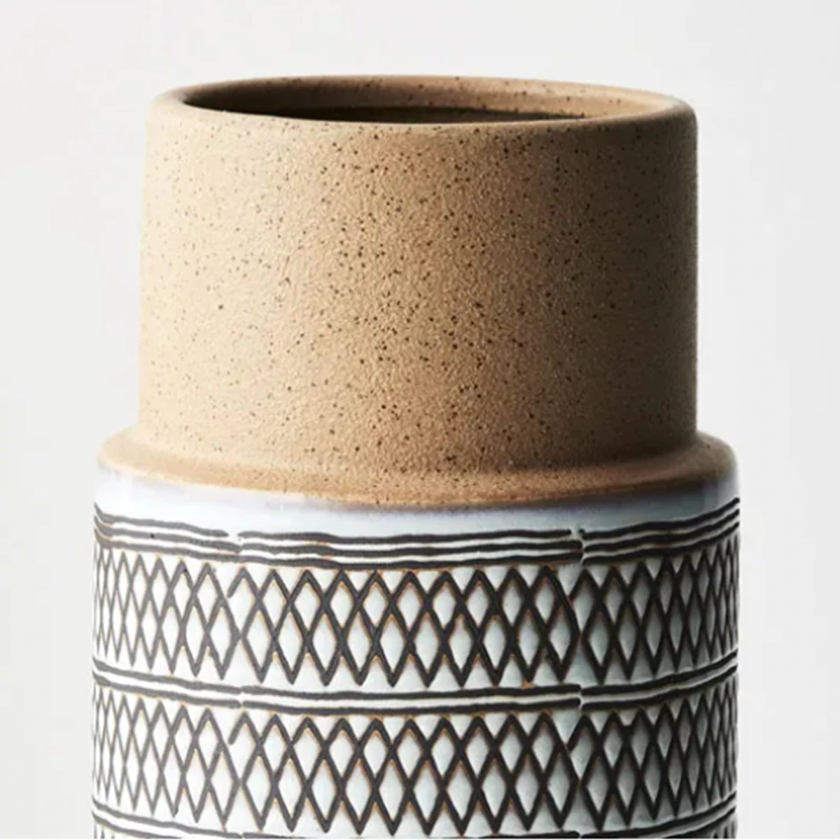 Ceramic Archer Vase (24cmH x 12cmD) - White